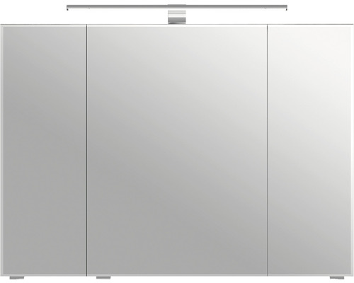 Spiegelkast serie 6005 Sprint 98 x 17 x 70,3 cm grafiet structuur horizontaal 3-deurs LED IP 20
