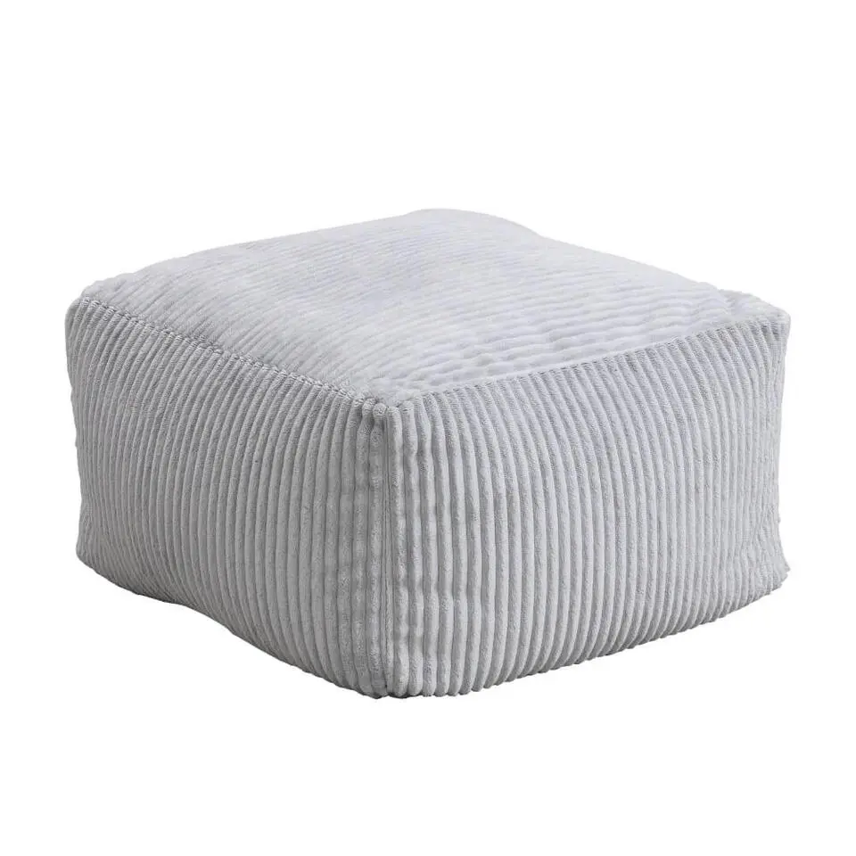 HOME DELUXE zitzak COSY lichtgrijs incl. krukje