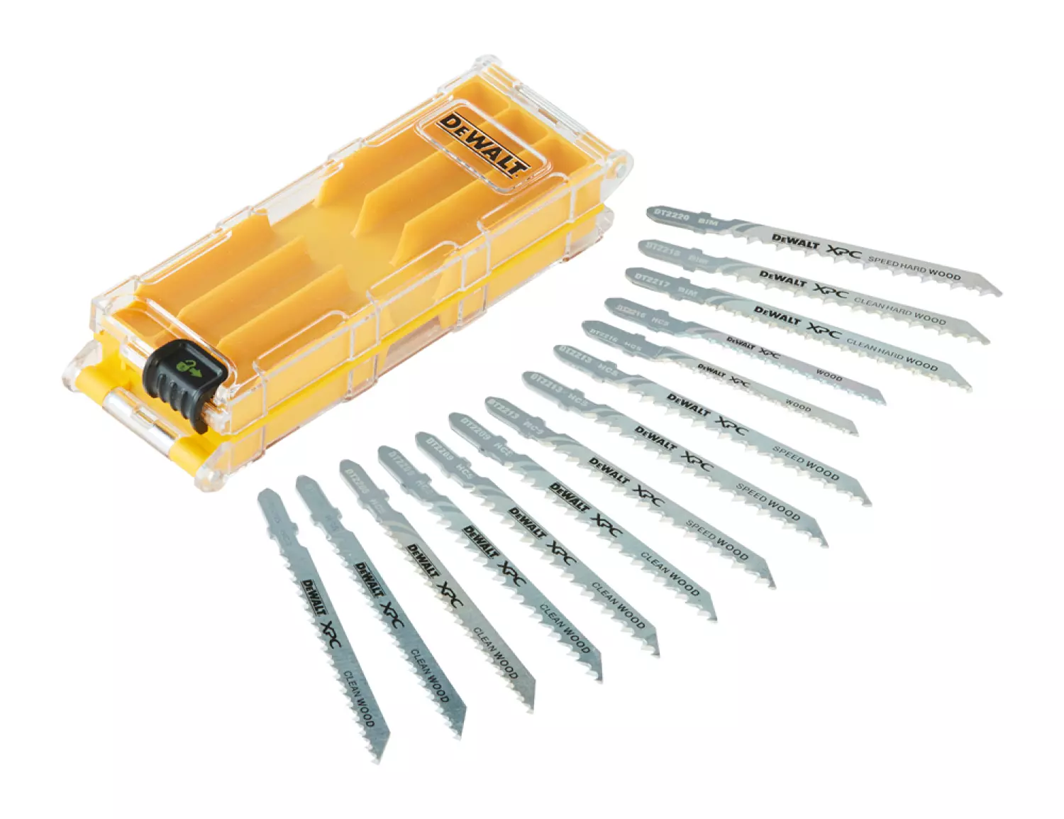 DeWALT DT2298 14 delig Decoupeerzaagblad set XPC in cassette - Hout / Kunststof / Laminaat