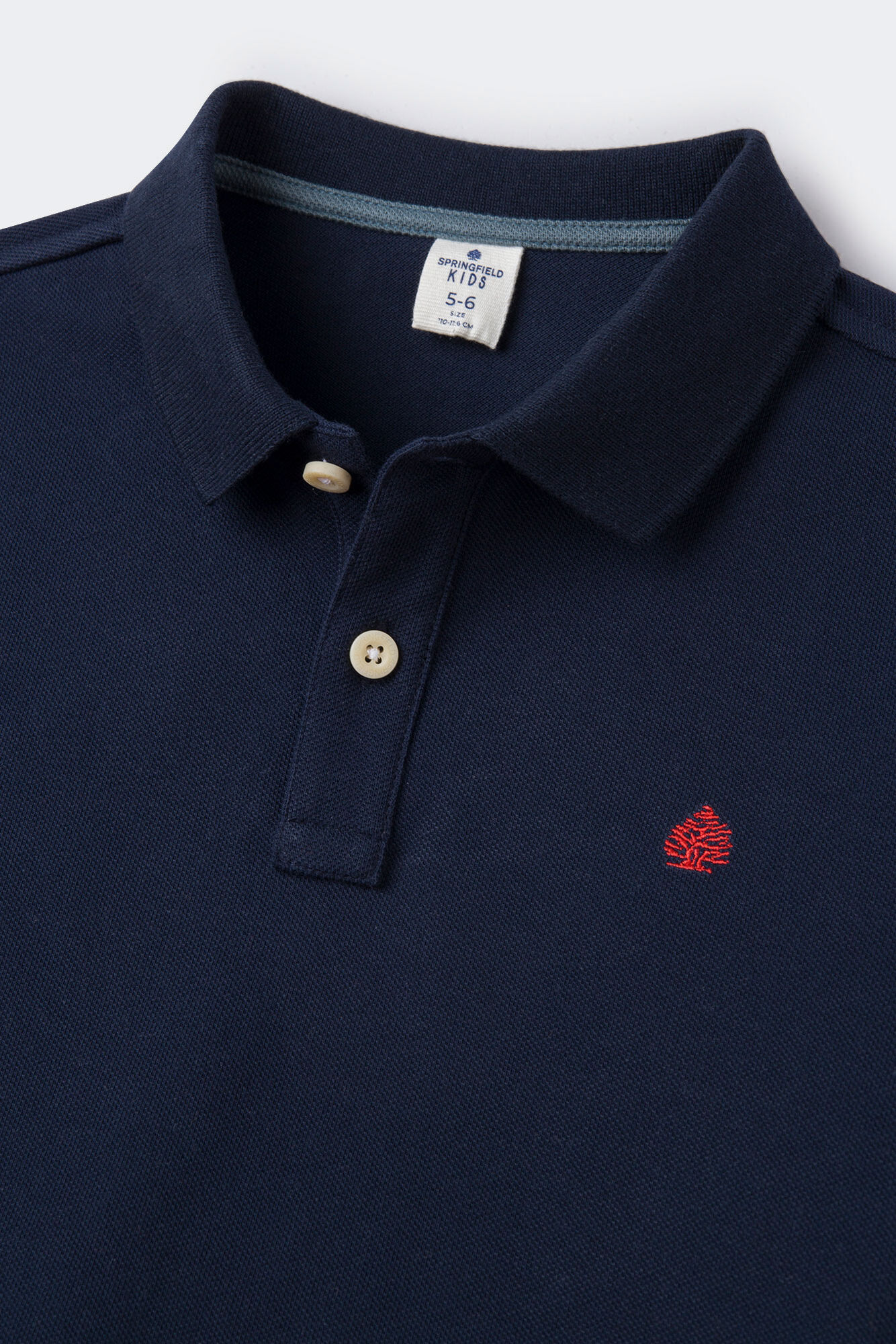 Camisa polo básica de manga comprida para meninos