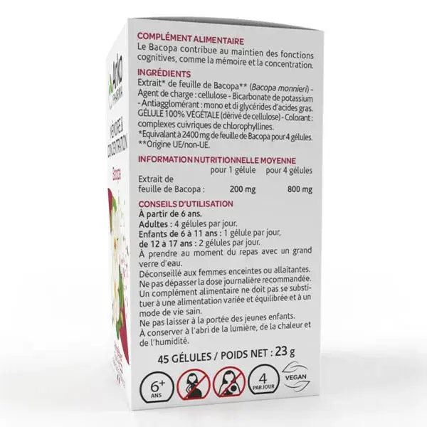 Arkopharma Arkogélules Bacopa 45 cápsulas