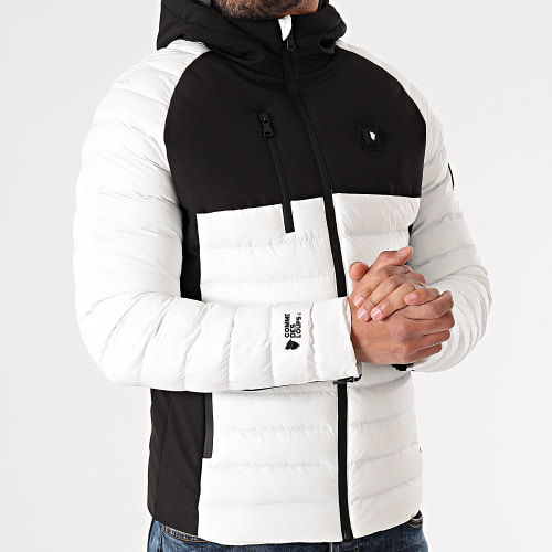 Doudoune Chauffante Capuche Aspen Blanc Noir