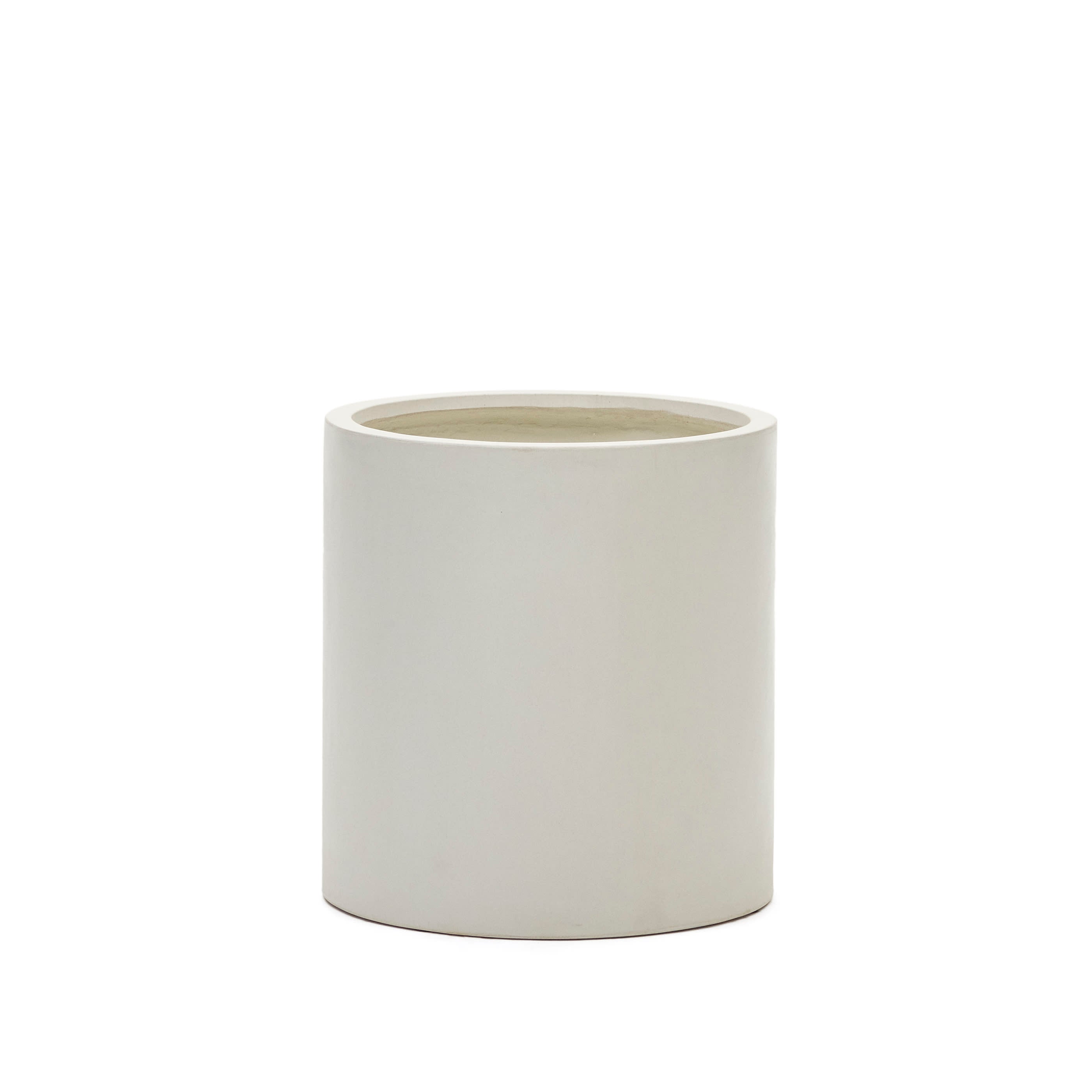 Kave Home - Aiguablava bloempot in wit cement, Ã 52 cm