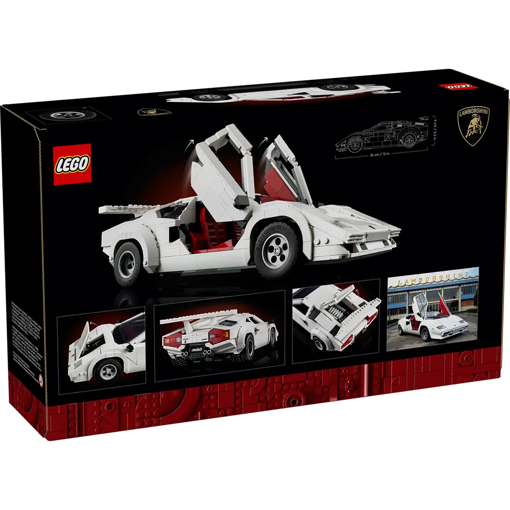 (1506-tlg. Set) Icons Klemmbausteine Race Car Auto Fahrzeug Modell Bausatz (10337) Lizenziert - Lamborghini Countach 5000 Quattrovalvo