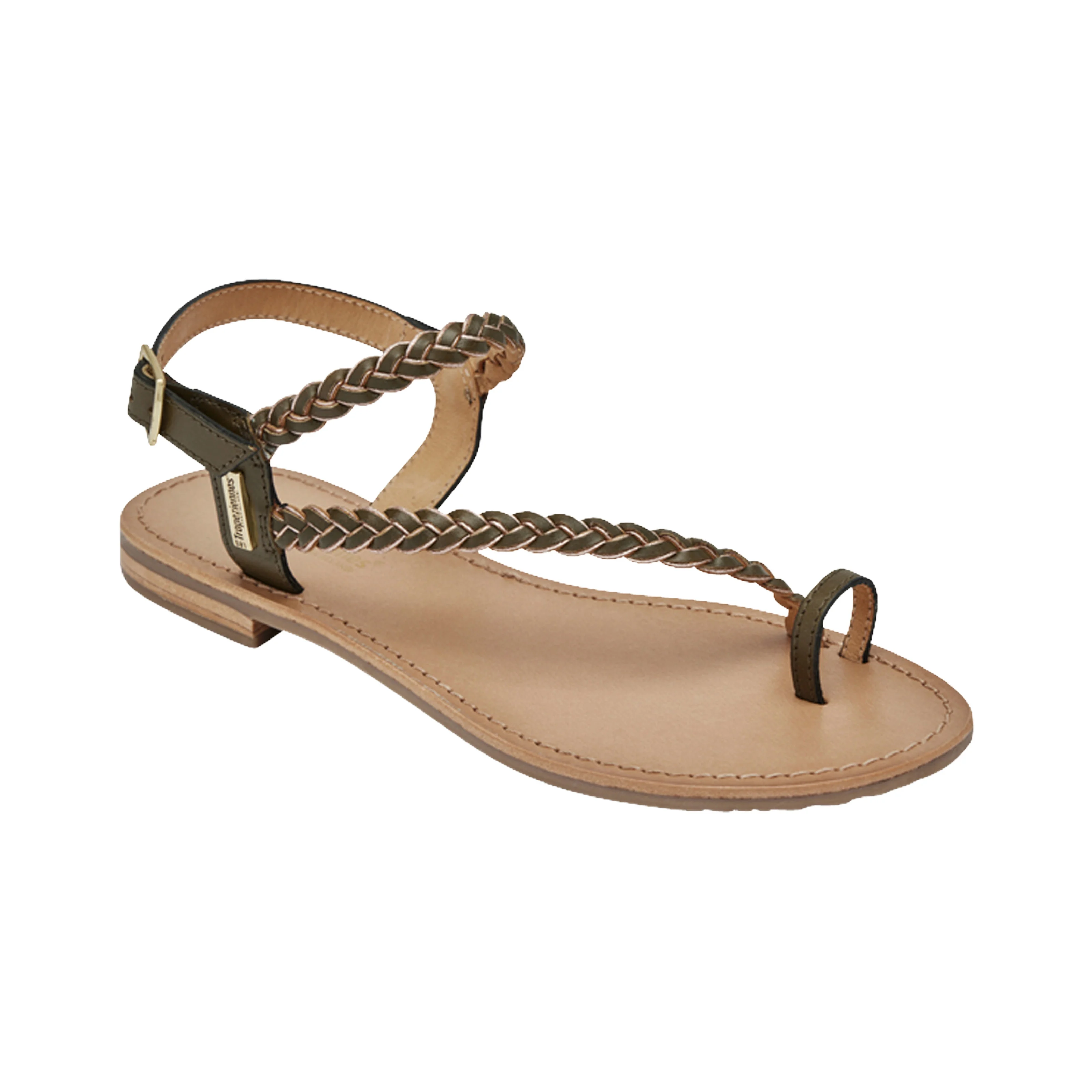 Sandales cuirpar m.belarbi hapydea | Kaki
