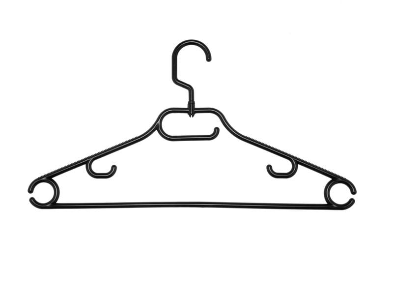 FTM Kleiderbügel 10 Stück, Schwarz Kleiderbügel Set