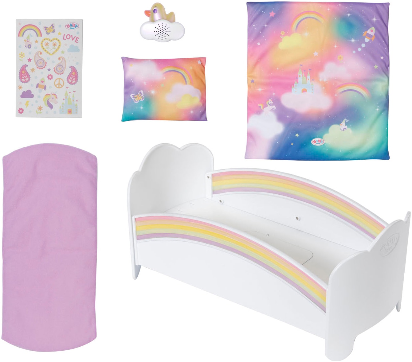 Baby Born Puppenbett »Regenbogen« mit Licht- und Soundeffekt
