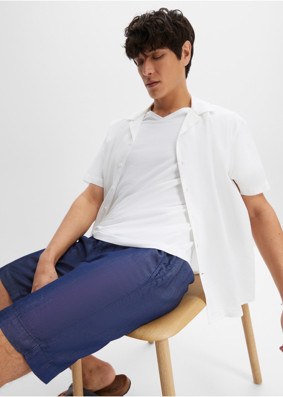 Bermuda taille extensible en TENCEL™ Lyocell, Loose Fit