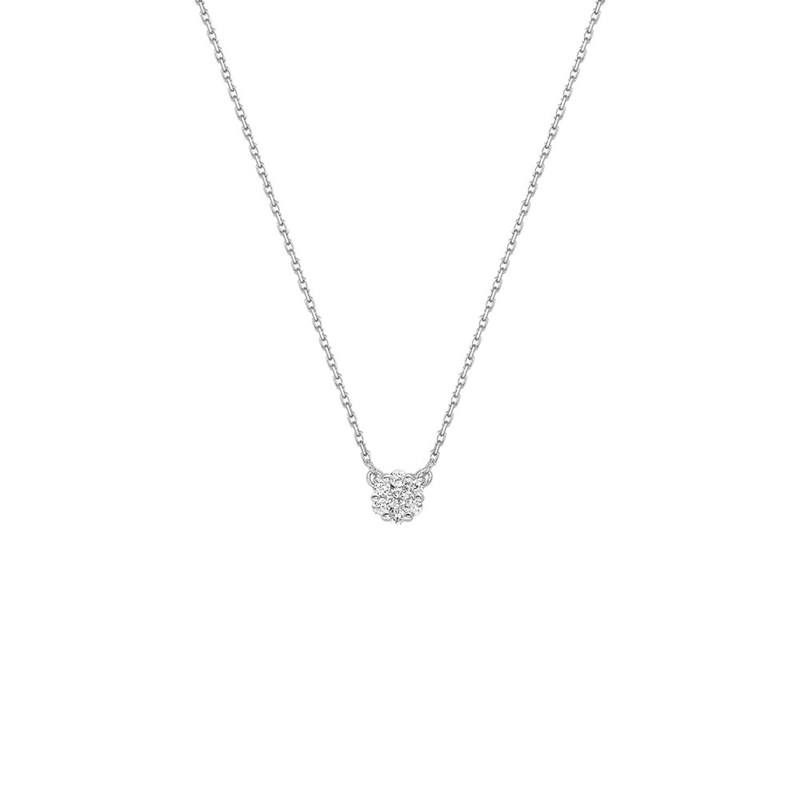 Collier Femme - Or 18 Carats - Diamant 0,1 Carats - Longueur : 42 cm