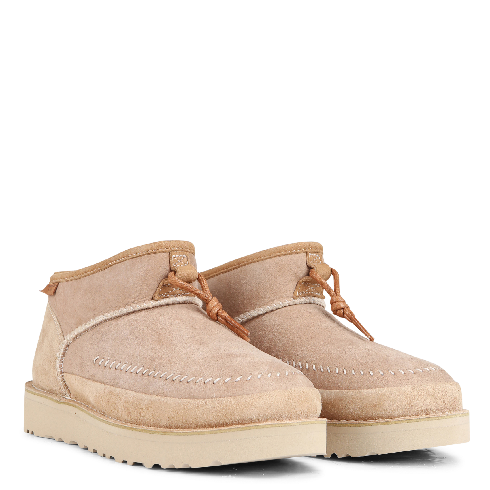 ULTRA MINI CRAFTED REGENERATE - Bottines fourrées en cuir velours | Beige