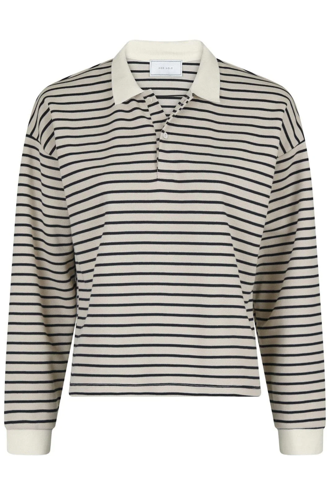 Neo Noir Sara Stripe Polo Blouse