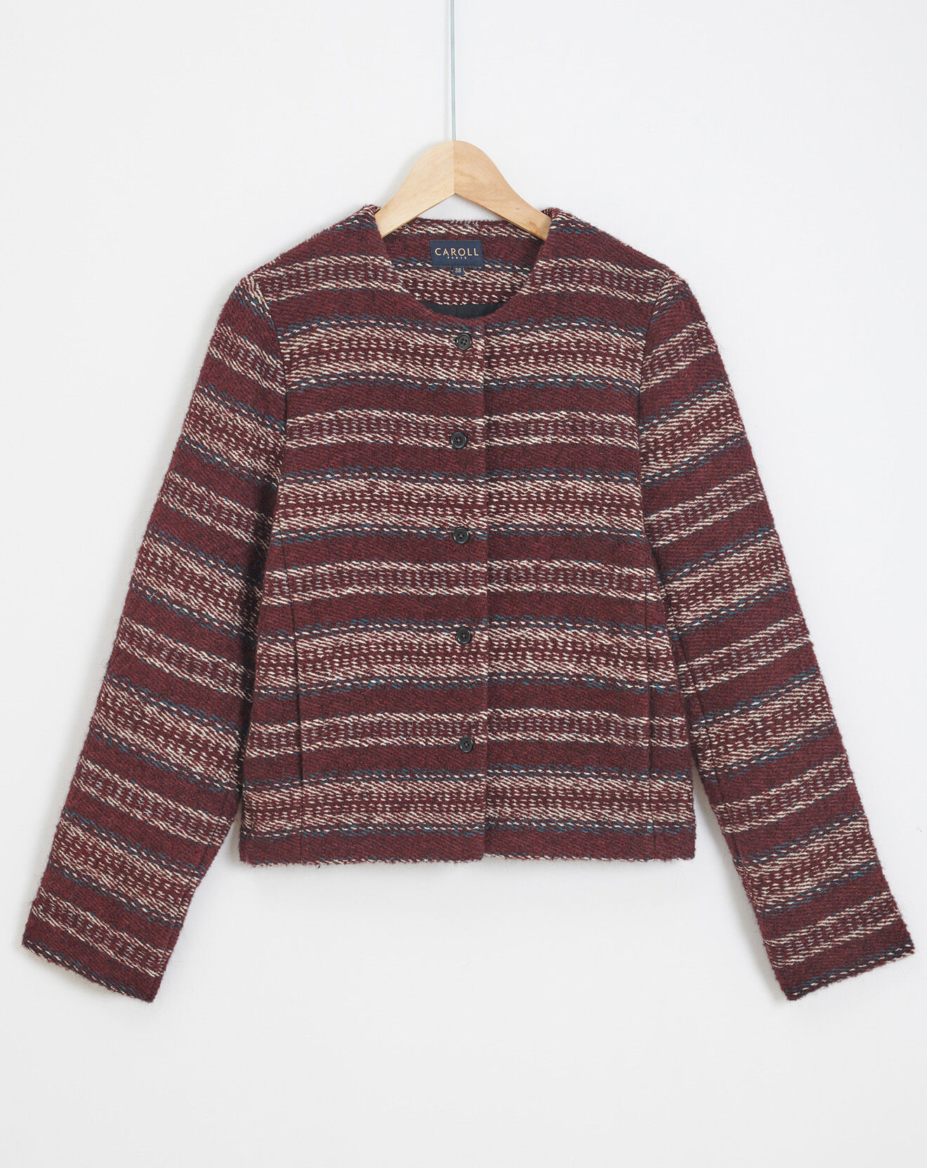 Caroll Veste Anne imprimée bordeaux
