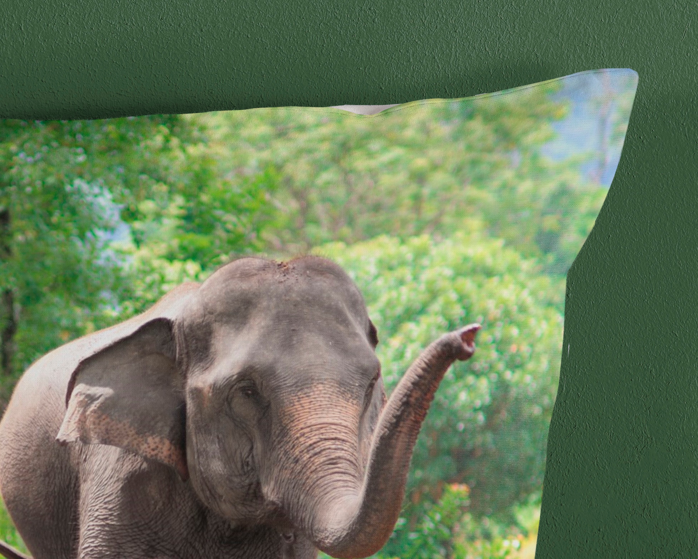 good morning Kinderbettwäsche »Elephants« 2 Stk. tlg. Baumwolle, 135x200, Reissverschluss, Wendeoptik, Kind, Elefant, Grün