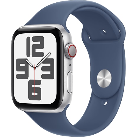 Apple Watch SE (2024) 44 mm Cell M/L - Silver Aluminium Sport Band
