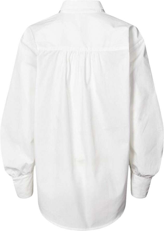 Rabens Saloner Poplin cuff detail shirt - Lourdes White