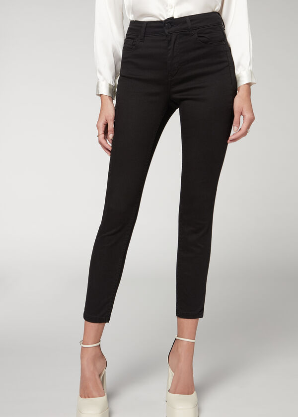 Calça jeans super skinny de cintura alta Super Flex Denim