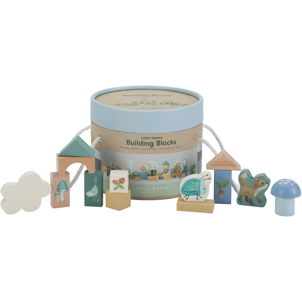 Køb Little Dutch Forest Friends Blue Byggeklodser Træ