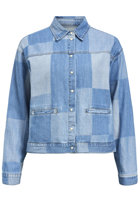 Object blauwe dames blouse
