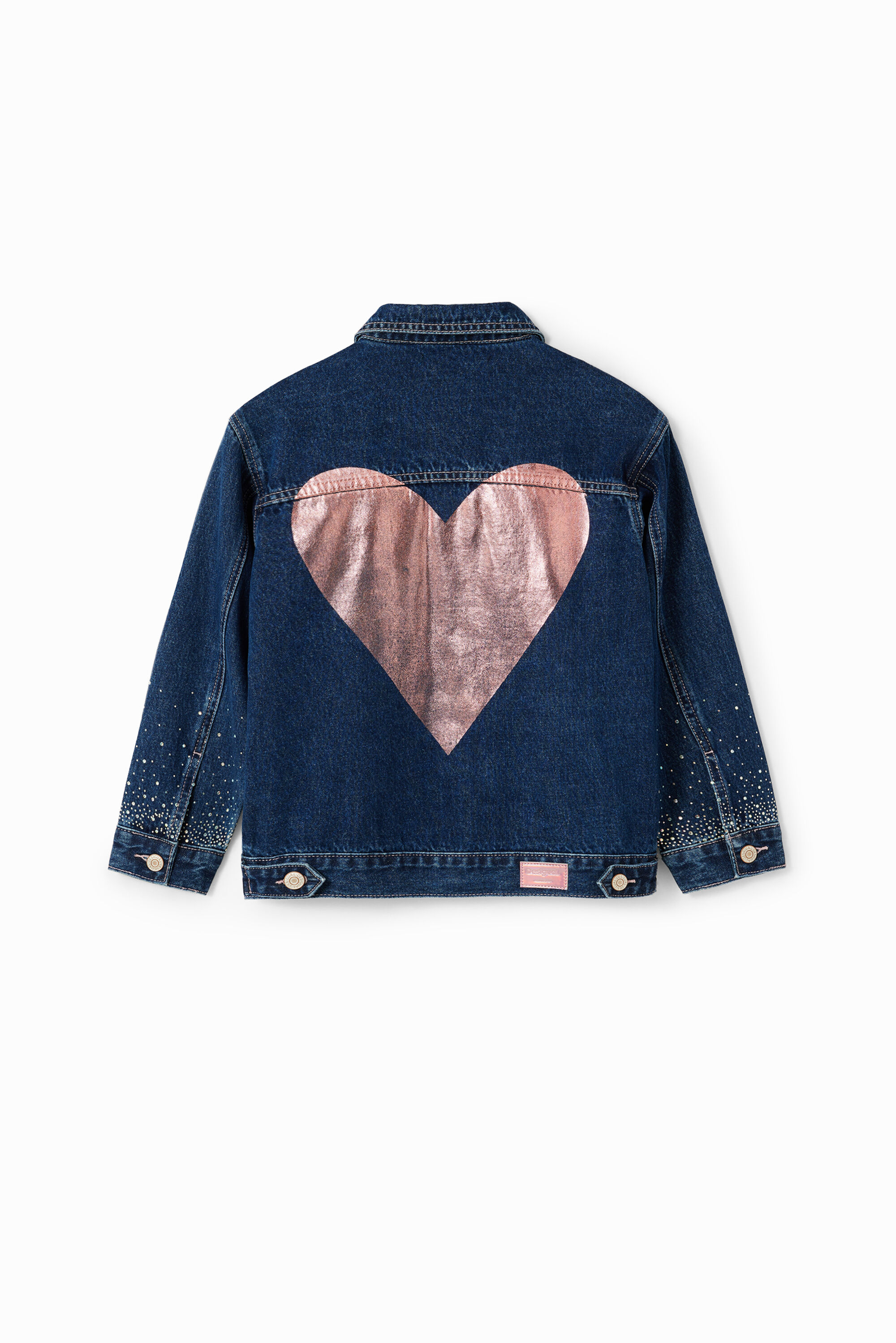 Veste trucker jean cœur