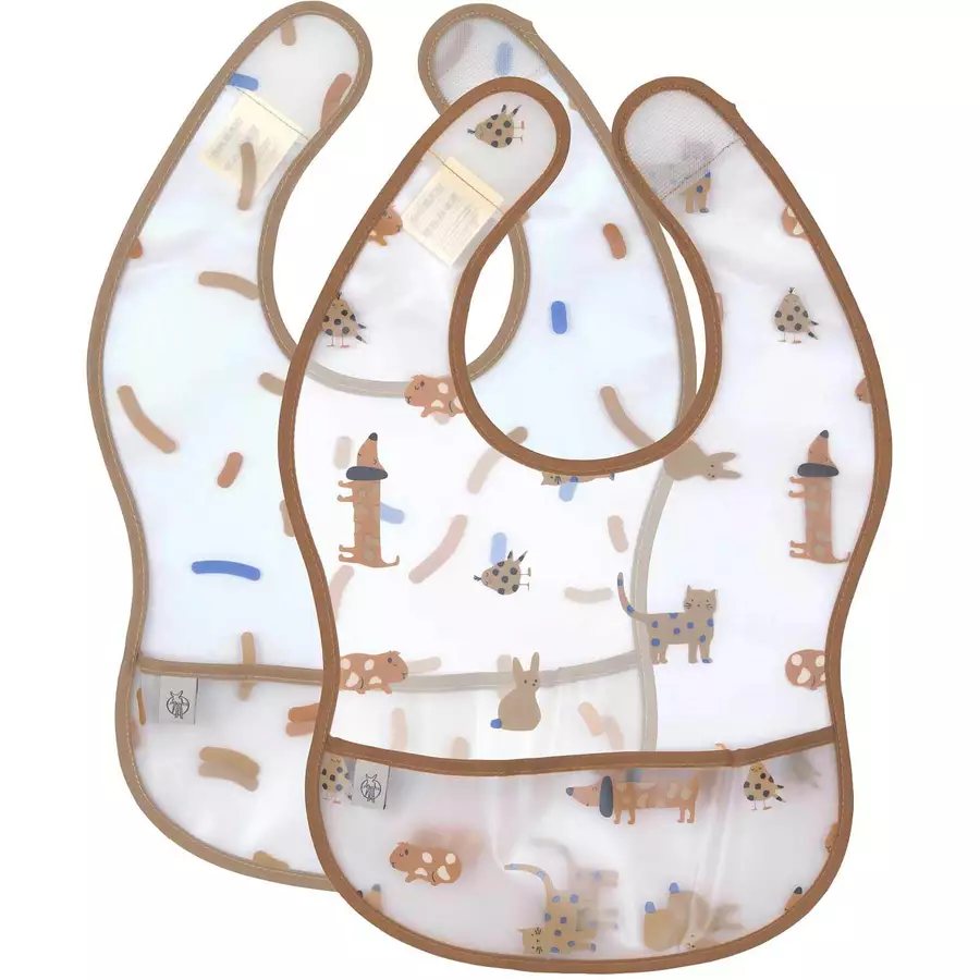 Lässig Kindergeschirrset mit 2 Lätzchen Little Mateys 6er Set blau