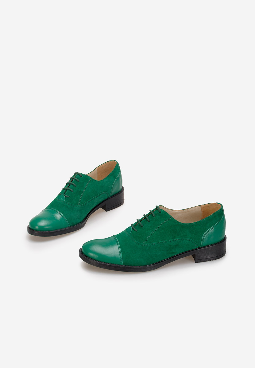 Chaussures oxford femme vert Genave
