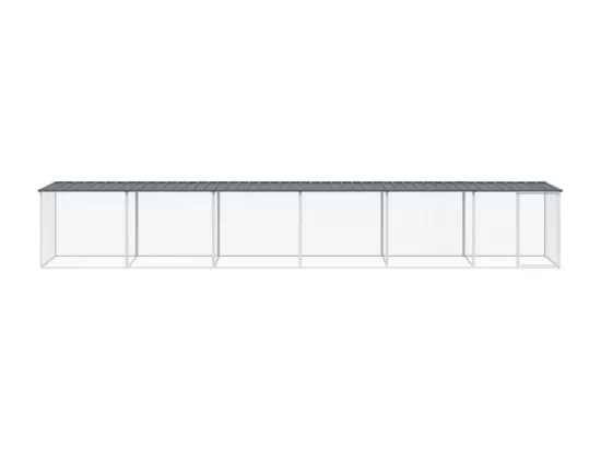 Poulailler avec toit anthracite 603x98x90 cm acier galvanisé