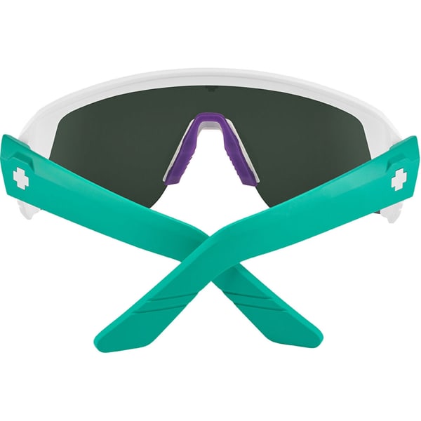 Lunette vélo SPY MONOLITH SPEED MATTE WHITE TEAL HAPPY GRAY GREEN DARK PURPLE MIRROR