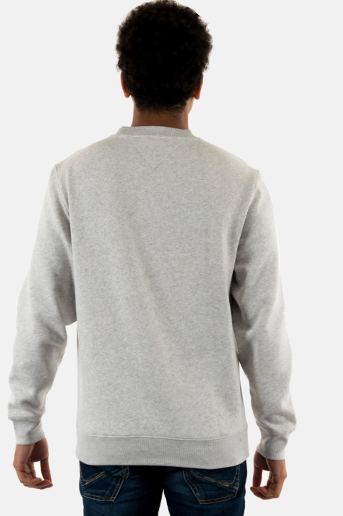 Sweat tommy jeans reg s flag crew pj4 silver grey heather