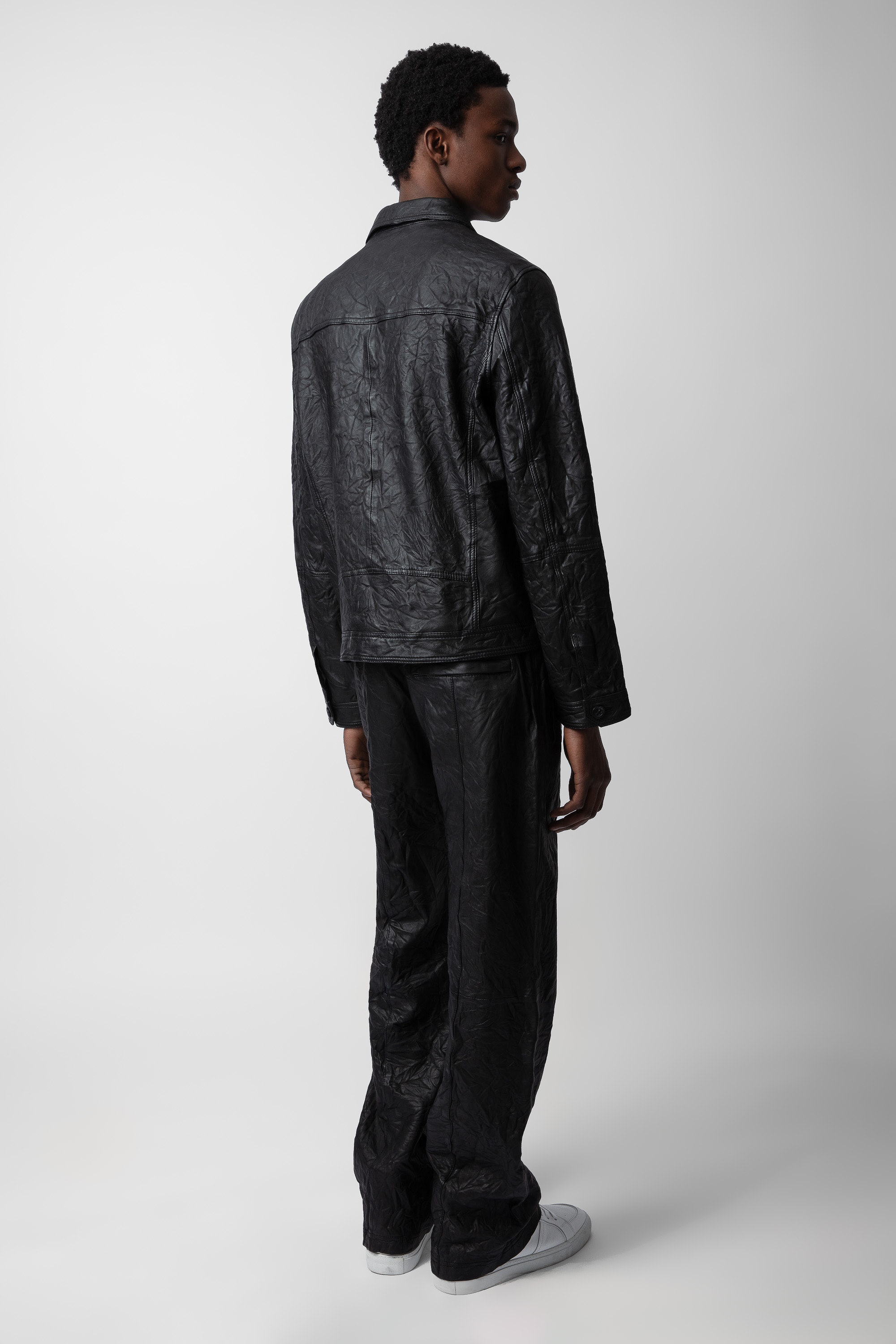 Blouson Lasso Cuir Froissé