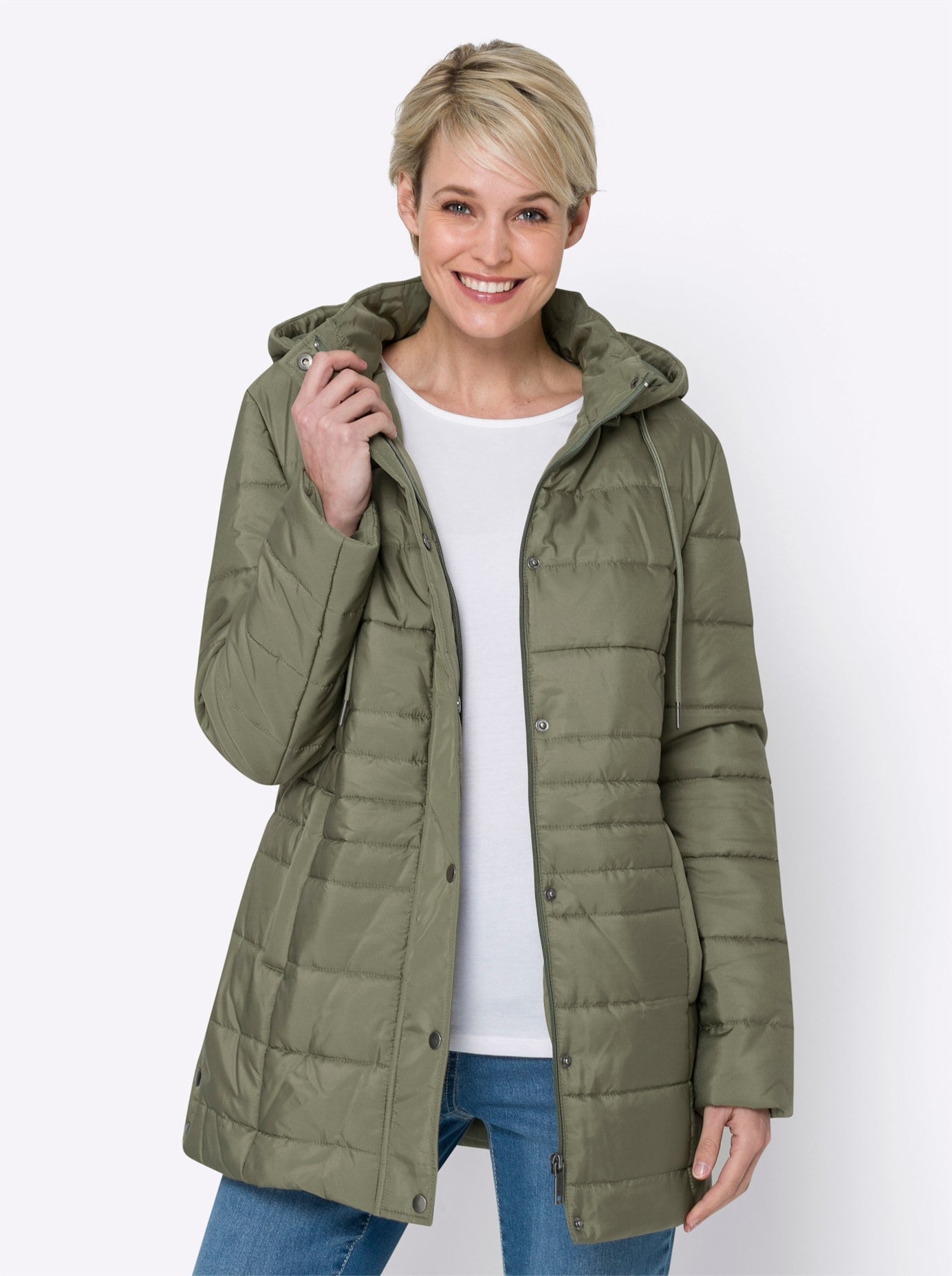 Classic Basics Steppjacke mit Kapuze
