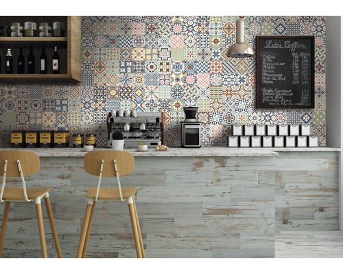 Porseleinen steengoed wand- en vloertegel Heritage mix in 19 verschillende designs 33,15 x 33,15 cm