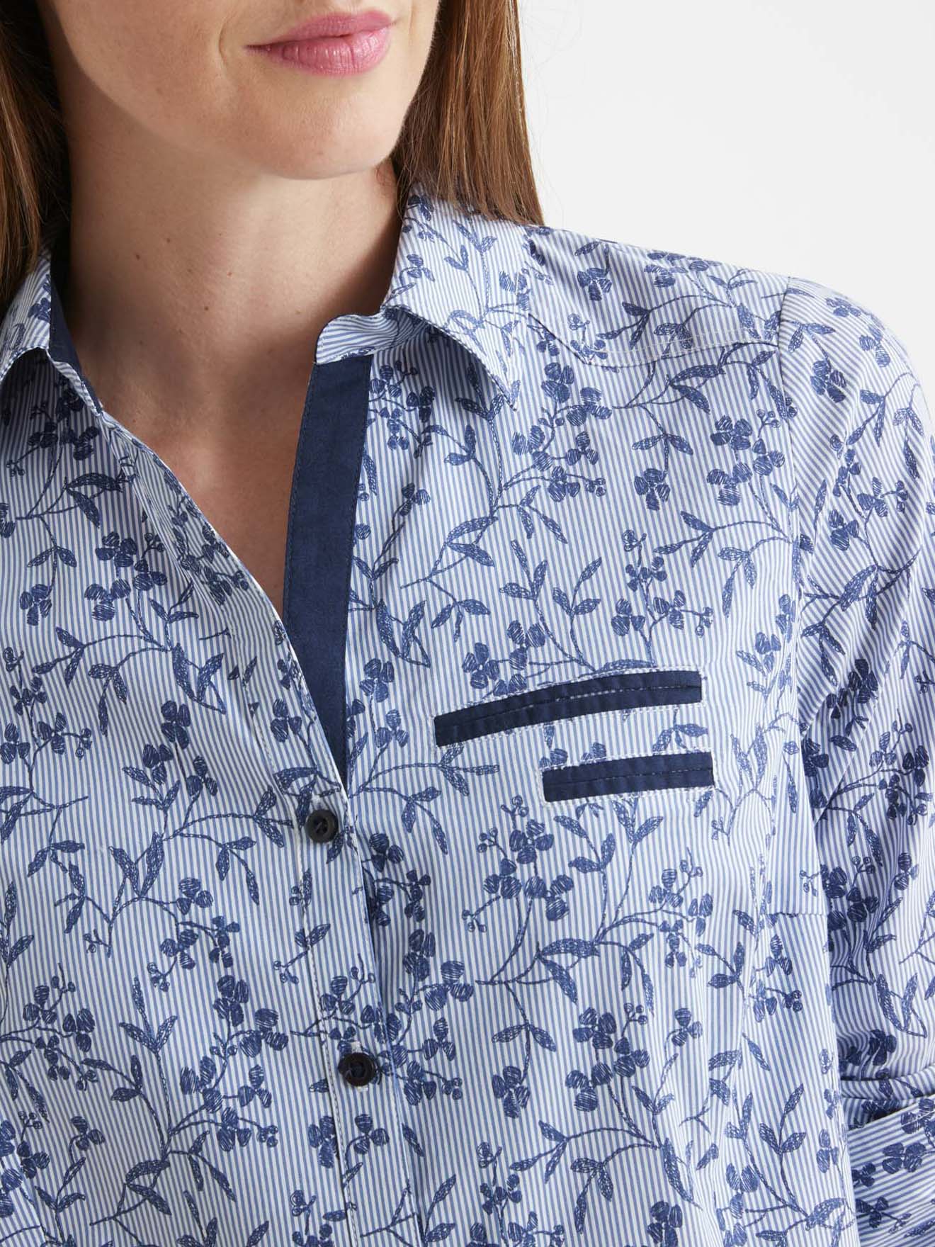 Chemisier pur coton poitrine généreuse