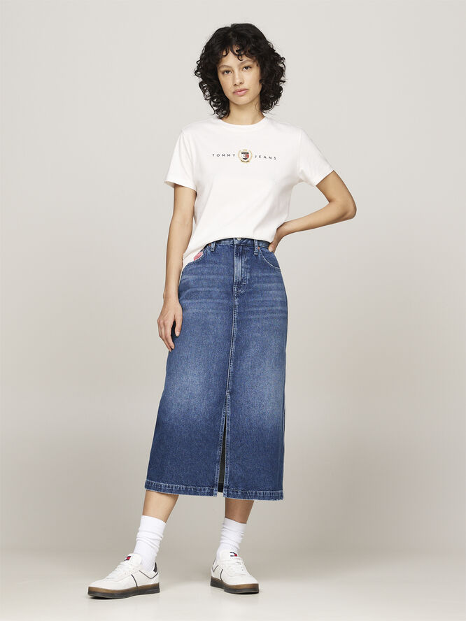 Tommy Hilfiger TJW REG CREST LINEAR TEE EXT Ancient white