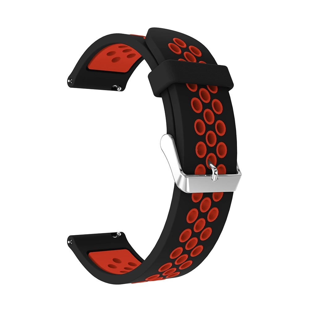 Samsung Galaxy Watch 5 (44/40mm) / Watch 5 Pro (45mm) Silikon Armband Dual Color Dornschliesse - Schwarz / Rot