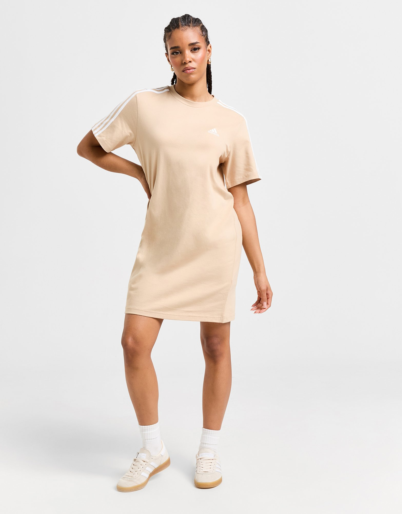 adidas Robe t-shirt en jersey coupe boyfriend Essentials 3-Stripes