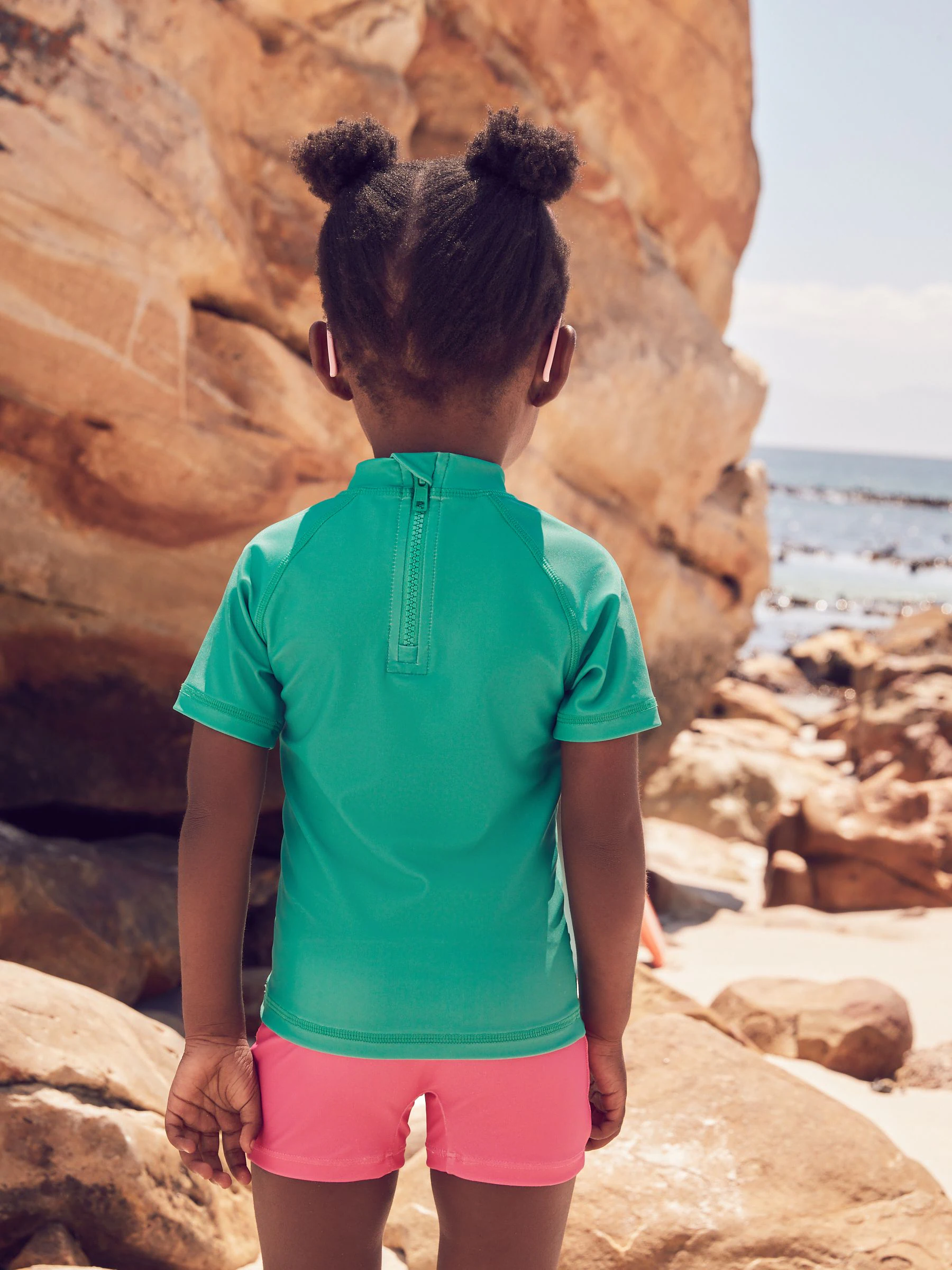 Groen/roze - Miffy-zonbeschermende set van surfhemdje met licentie (3mnd -7jr)