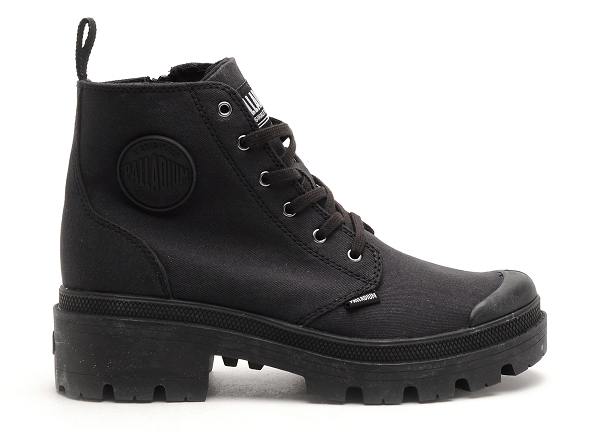 Palladium boots bottine plates femme pallabase twill noir
