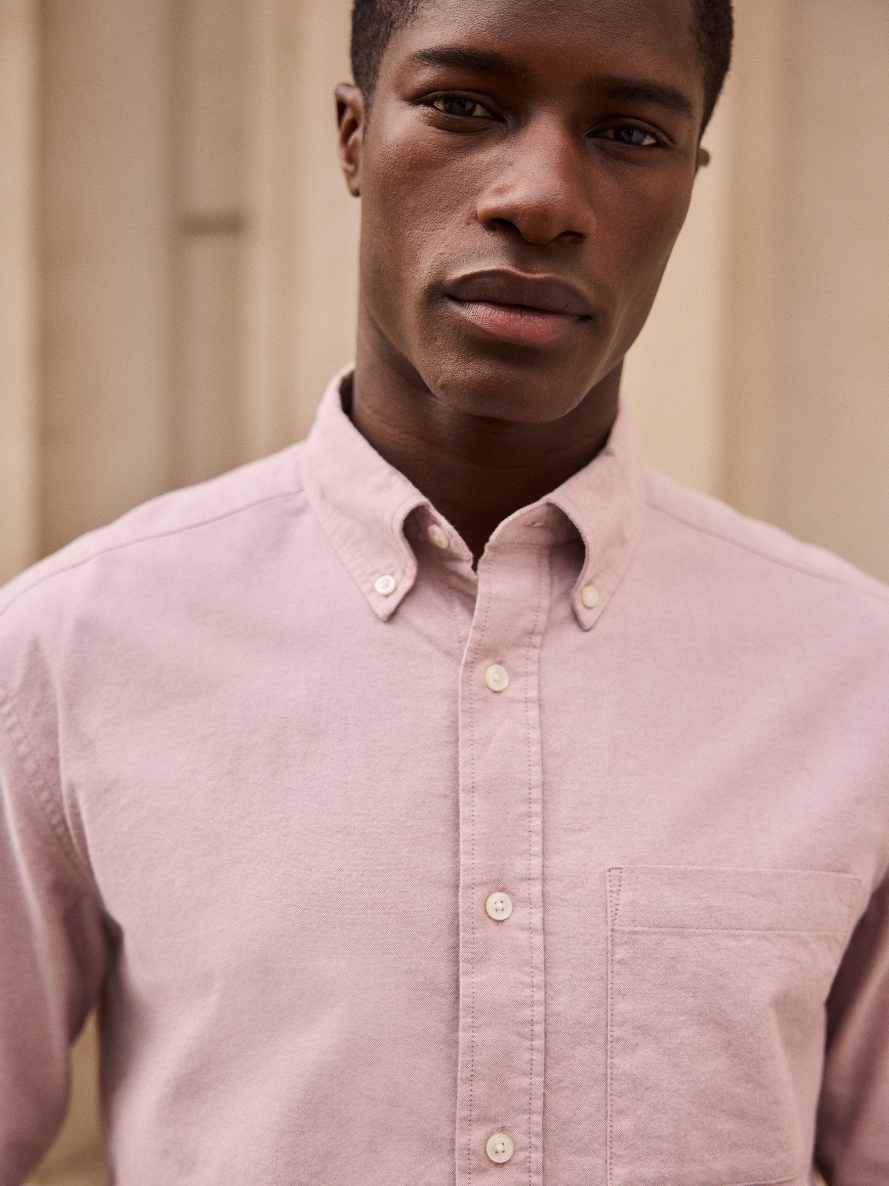 Roze - Soft Touch Oxford Long Sleeve Shirt