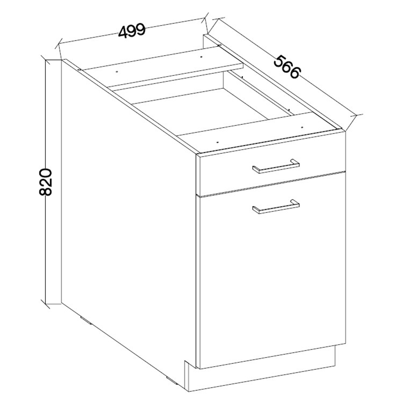 Küchenblock - Betonoptik dunkel - weiß matt - 270 cm