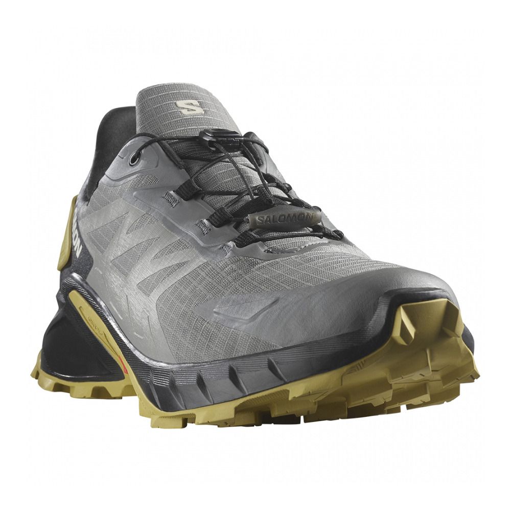 Salomon SUPERCROSS 4 GTX - Chaussures trail Homme pewter/black/cress green