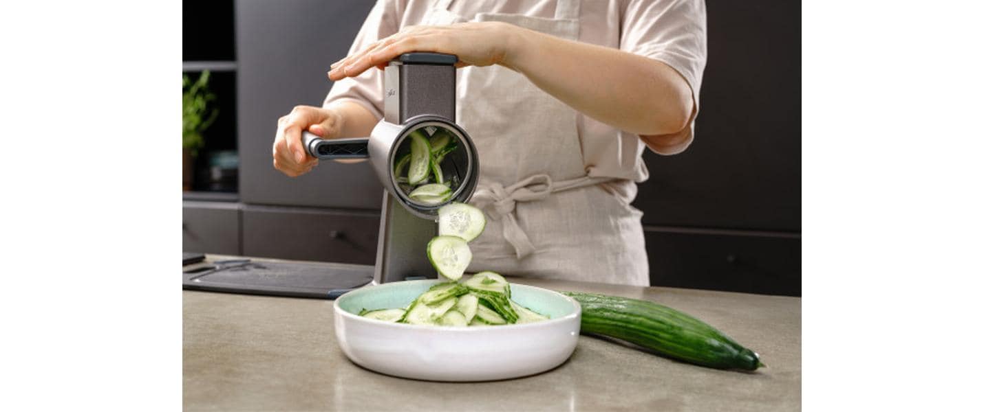Trommelreibe Gourmet Grau/Silber<br>Küchenreibe