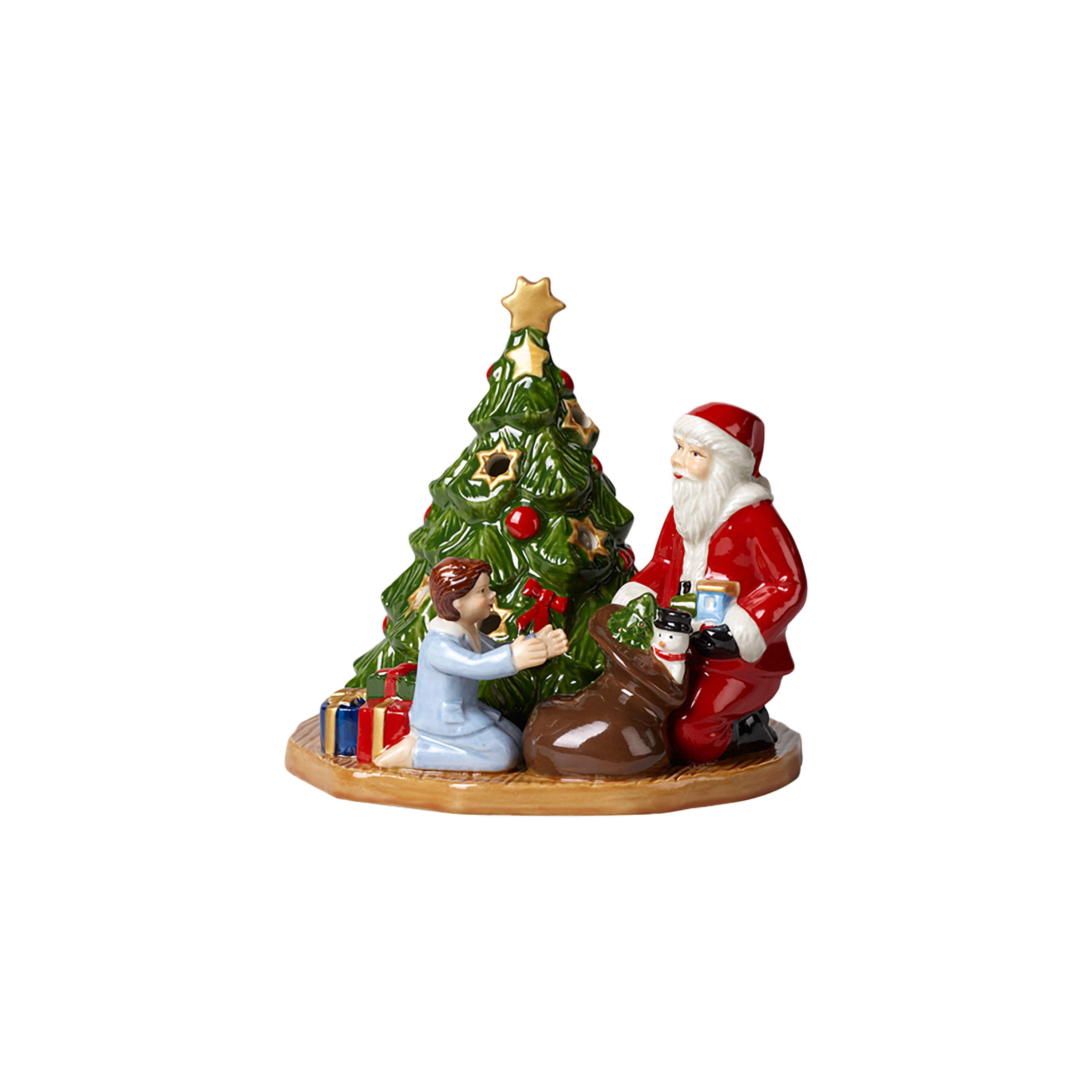 Christmas Toy's Hurricane lamp Multi-colored, 5.8'' x 5.6'' x 5.4'', porcelain