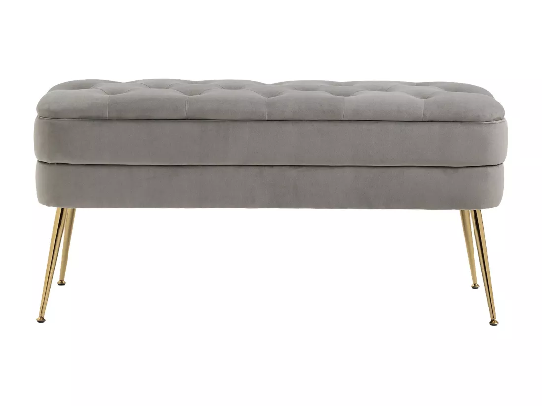 Chaise de sol en velours, d104cm×h51cm, gris