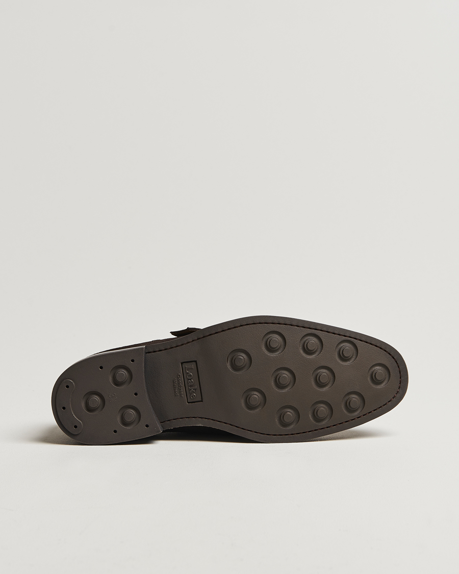 Loake 1880 357 Suede Single Monk Dark Brown
