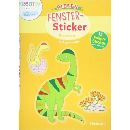 Tessloff Riesen-Fenster-Sticker: Dinosaurier - mit 15 Folien-Stickern