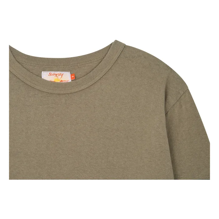 sunray T-shirt Hi'aka Manches Longues Coton Recyclé 260g | Vert kaki