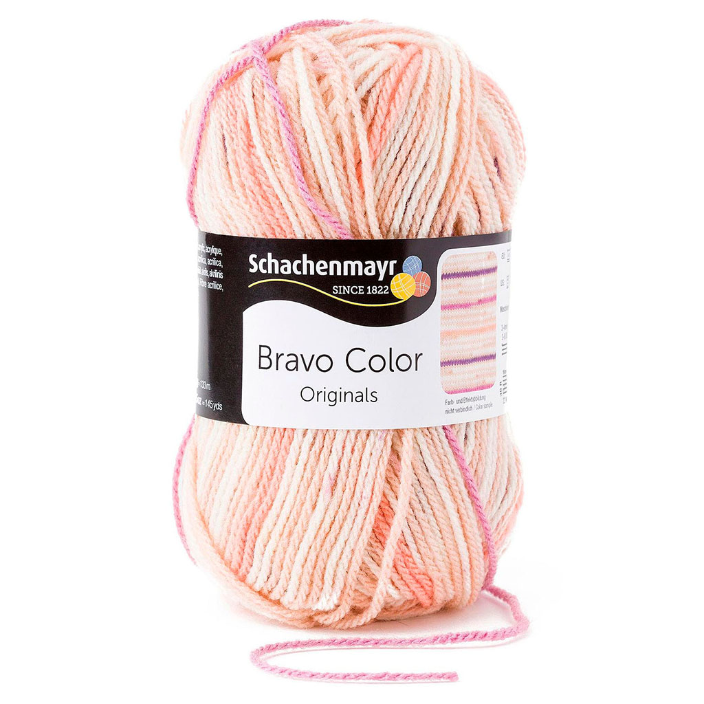 Pelote de laine BRAVO COLOR multicolore COL2106 50g