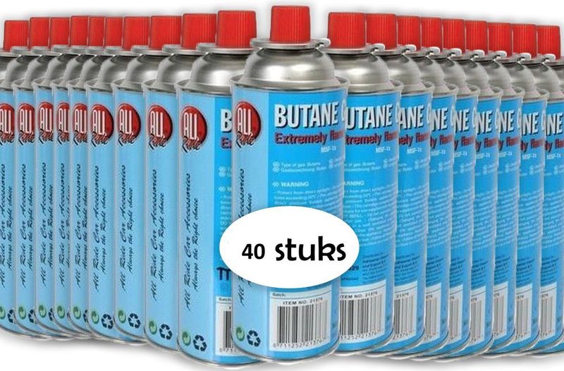 Trendmax gasfles butaan gasbus met inhoud van 227gram - 40 stuks in de verpakking