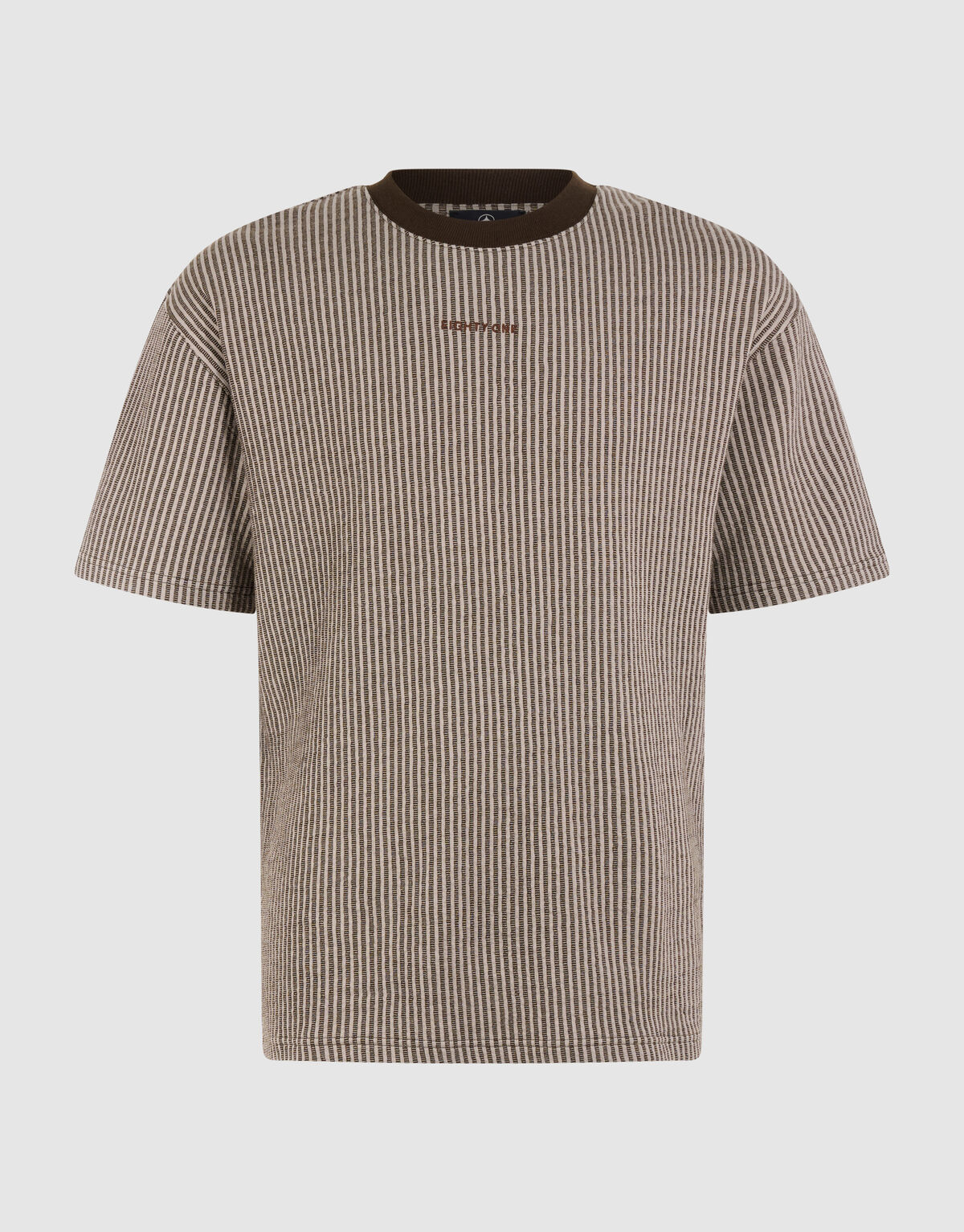 Seersucker T-shirt Bruin