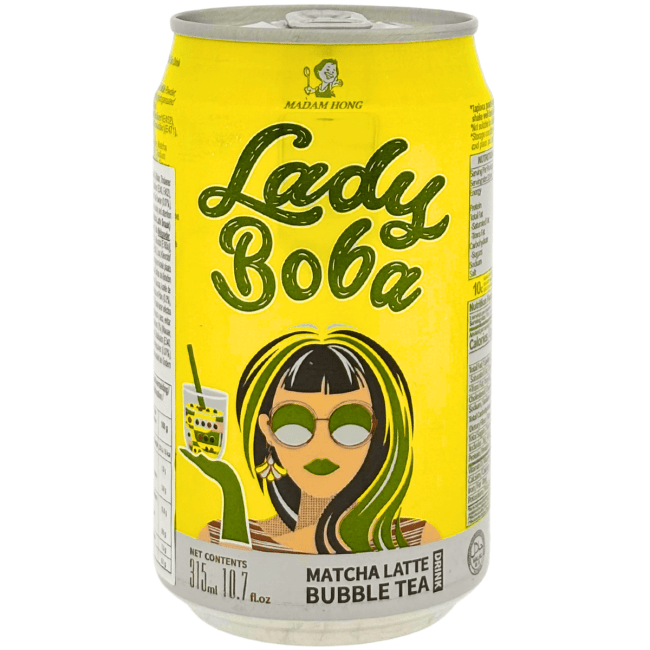 Madam Hong Lady Boba Bubbelthee Drank Matcha Latte Smaak 315ml